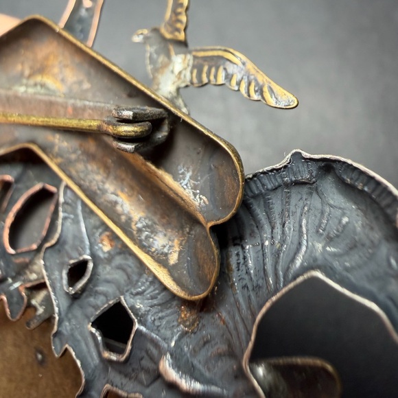 Vintage Mixed Metal Noah's Ark Animal Brooch Pin - Picture 8 of 8